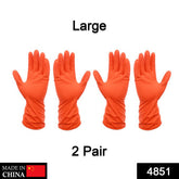 Orange gloves for washing and general use
